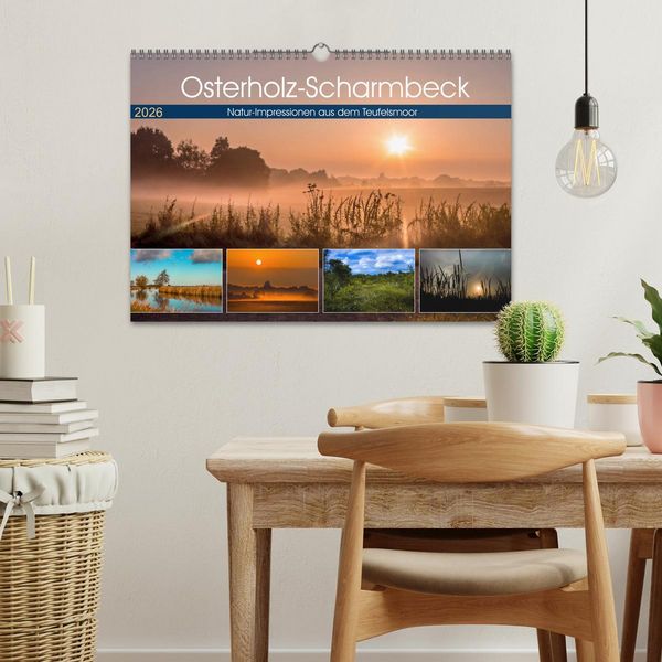 Produktbild: Osterholz-Scharmbeck, Natur-Impressionen aus dem Teufelsmoor (Wandkalender 2026 DIN A3 quer), CALVENDO Monatskalender