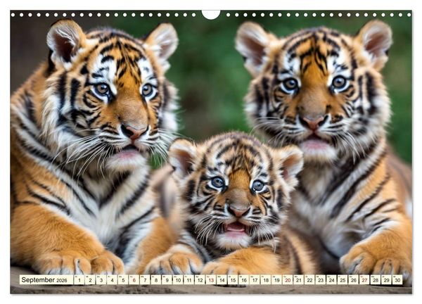 Produktbild: Tiger ganz nah (Wandkalender 2026 DIN A3 quer), CALVENDO Monatskalender