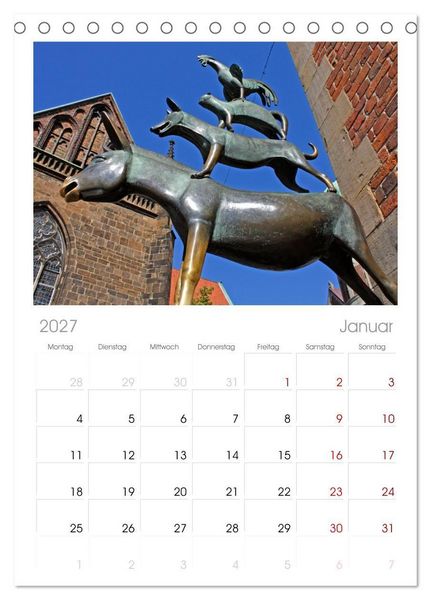 Produktbild: Tischplaner 2027 - Ansichten von Bremen und Bremerhaven (A5 Tischkalender zum Aufstellen) CALVENDO