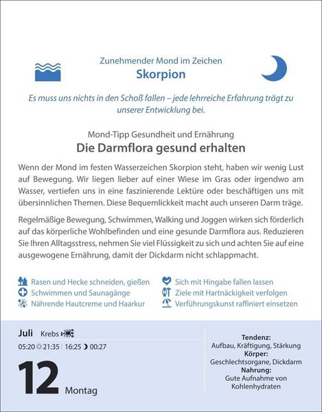 Produktbild: Leben mit dem Mond Tagesabrei&szlig;kalender 2027 - Praktische Tipps Tag f&uuml;r Tag