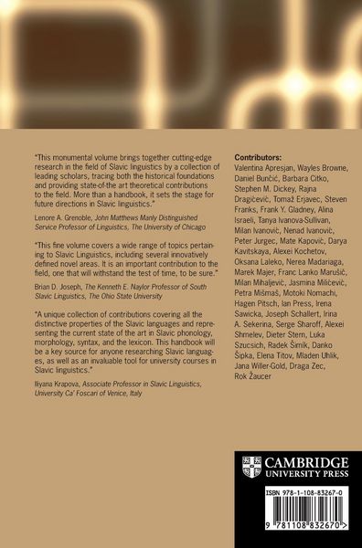 Produktbild: The Cambridge Handbook of Slavic Linguistics