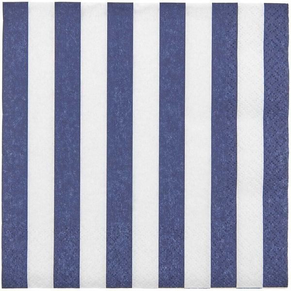 Servietten, blau/weiß gestreift