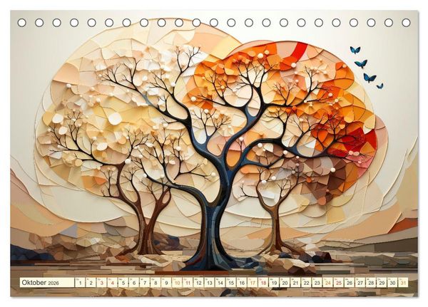 Produktbild: Baum Kunst (Tischkalender 2026 DIN A5 quer), CALVENDO Monatskalender
