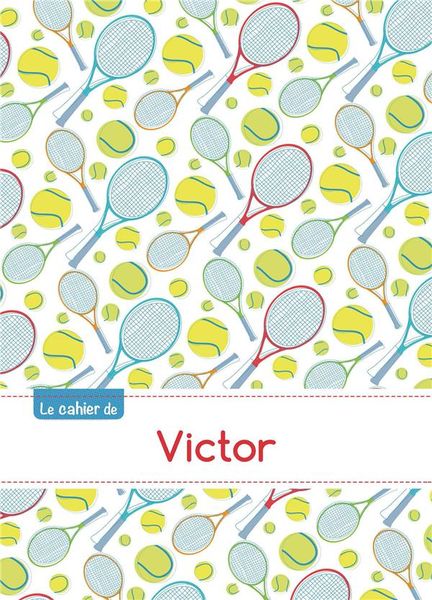 Produktbild: Cahier victor blanc,96p,a5 tennis
