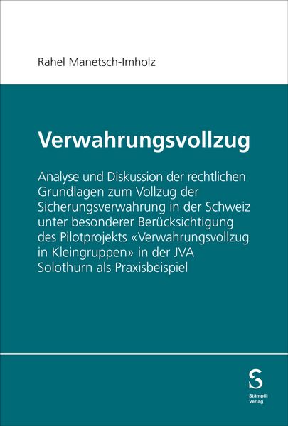 Produktbild: Verwahrungsvollzug