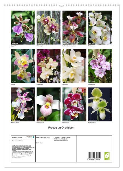 Produktbild: Freude an Orchideen (hochwertiger Premium Wandkalender 2026 DIN A2 hoch), Kunstdruck in Hochglanz
