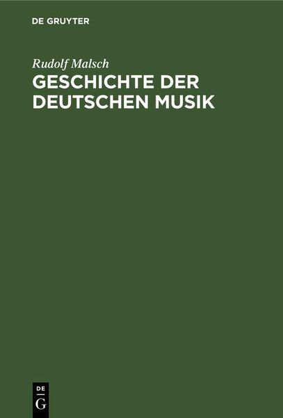 Produktbild: Geschichte der deutschen Musik
