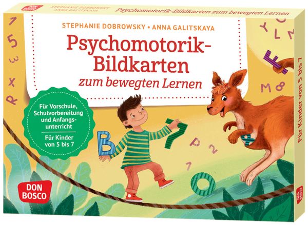 Psychomotorik-Bildkarten zum bewegten Lernen, Set von Stephanie Dobrowsky, Don Bosco, 4260694922293