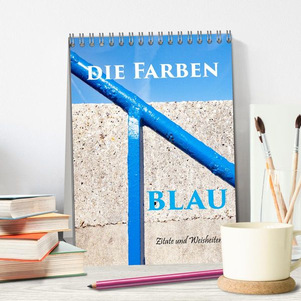 Produktbild: Die Farben blau (Tischkalender 2026 DIN A5 hoch), CALVENDO Monatskalender