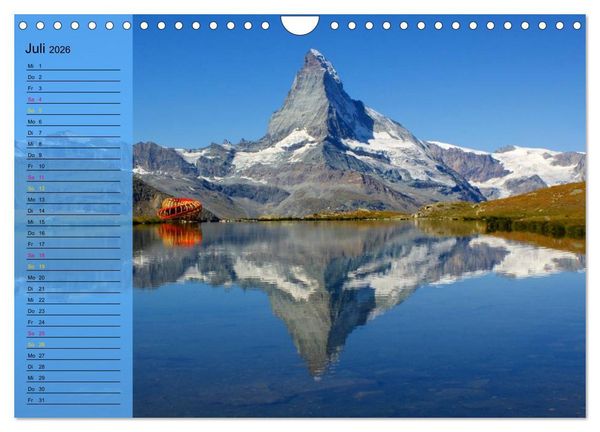 Produktbild: SeenSucht Entdecke Seen in der Schweiz Planer (Wandkalender 2026 DIN A4 quer), CALVENDO Monatskalender