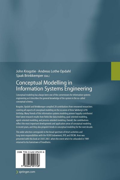 Produktbild: Conceptual Modelling in Information Systems Engineering