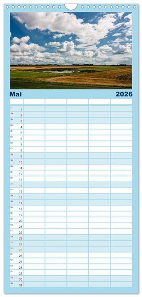 Produktbild: Familienplaner 2026 - Fischerdorf Greetsiel. Bezauberndes Warfendorf der Krummh&ouml;rn mit 5 Spalten (Wandkalender, 21 x 45 cm) CALVENDO