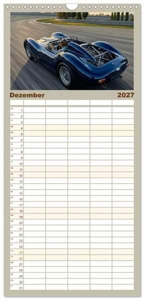 Produktbild: Familienplaner 2027 - N&auml;chster Halt: Rennstrecke mit 5 Spalten (Wandkalender, 21 x 45 cm) CALVENDO