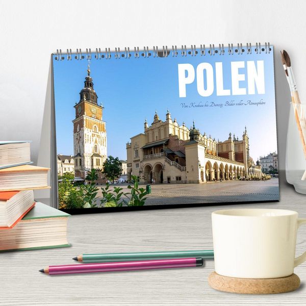 Produktbild: Polen. Von Krakau bis Danzig: Bilder voller Atmosph&auml;re (Tischkalender 2026 DIN A5 quer), CALVENDO Monatskalender