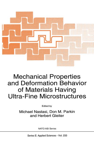 Produktbild: Mechanical Properties and Deformation Behavior of Materials Having Ultra-Fine Microstructures