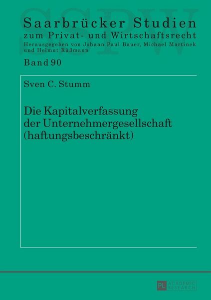 Produktbild: Die Kapitalverfassung der Unternehmergesellschaft (haftungsbeschr&auml;nkt)