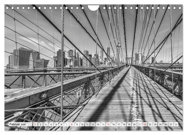 Produktbild: BROOKLYN BRIDGE Das Wahrzeichen von New York City (Wandkalender 2026 DIN A4 quer), CALVENDO Monatskalender