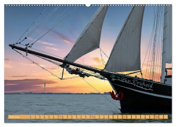Produktbild: Segeln im Sonnenuntergang (Wandkalender 2026 DIN A2 quer), CALVENDO Monatskalender