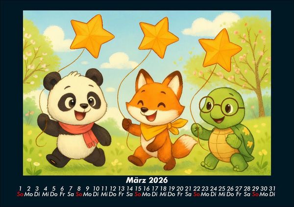 Produktbild: Pippin, Finn & Taz - Freunde im Zauberwald 2026 Fotokalender DIN A5