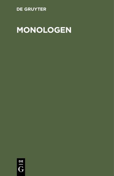 Produktbild: Monologen