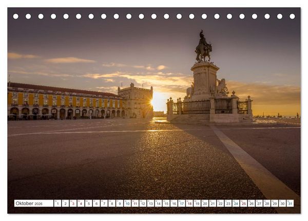 Produktbild: Eine Stadt voller Charme - Lissabon (Tischkalender 2026 DIN A5 quer), CALVENDO Monatskalender