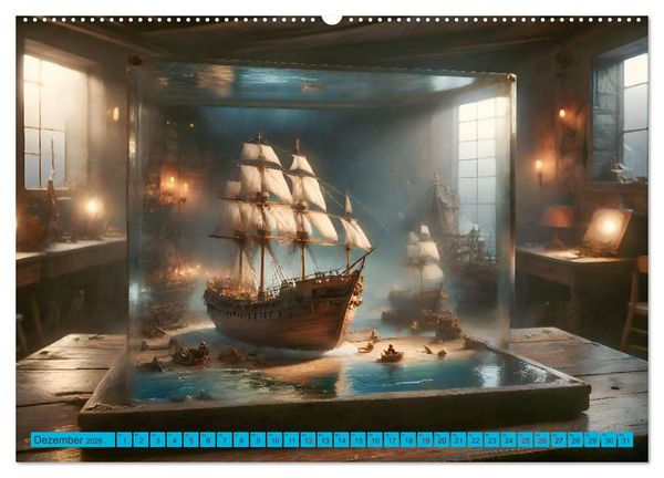 Produktbild: Erinnerungen an das Meer. Die Schifffahrt von einst (hochwertiger Premium Wandkalender 2026 DIN A2 quer), Kunstdruck in Hochglanz