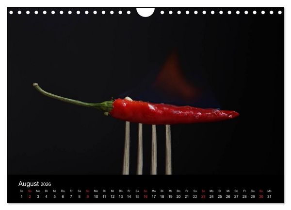 Produktbild: Hot Chili K&uuml;chen Kalender (Wandkalender 2026 DIN A4 quer), CALVENDO Monatskalender