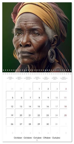 Produktbild: Women from Africa - Portraits in the style of African culture (Wall Calendar 2026 12 &times; 12 Inch) CALVENDO 12 Month Wall Calendar
