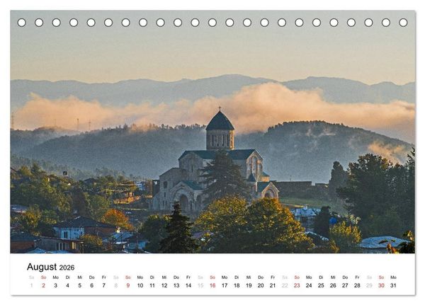 Produktbild: Eine Reise durch Georgien (Tischkalender 2026 DIN A5 quer), CALVENDO Monatskalender