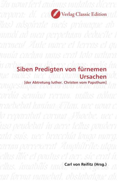 Produktbild: Siben Predigten von f&uuml;rnemen Ursachen