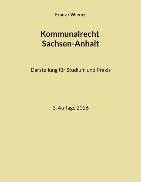 Produktbild: Kommunalrecht Sachsen-Anhalt