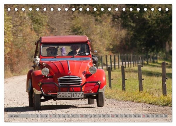 Produktbild: Kultauto Ente Citro&euml;n 2CV (Tischkalender 2026 DIN A5 quer), CALVENDO Monatskalender