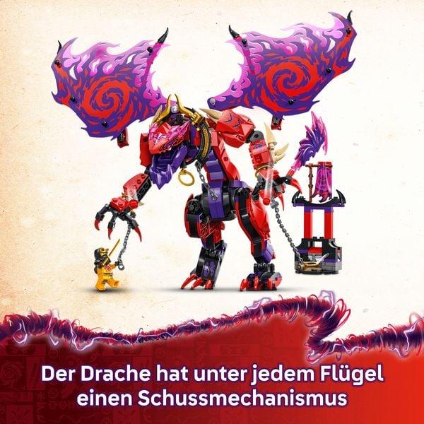 LEGO NINJAGO Chaosdrache Donnerzahn - Ninja Set mit 6 Minifiguren 71832