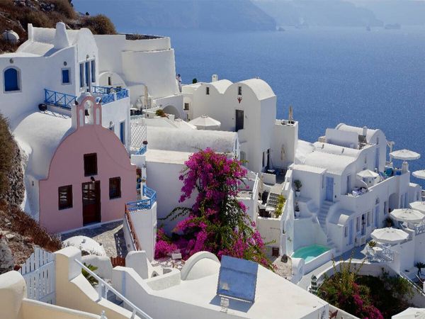 Produktbild: CALVENDO Puzzle SANTORINI | 1000 Teile Lege-Gr&ouml;&szlig;e 64x48cm Foto-Puzzle f&uuml;r gl&uuml;ckliche Stunden