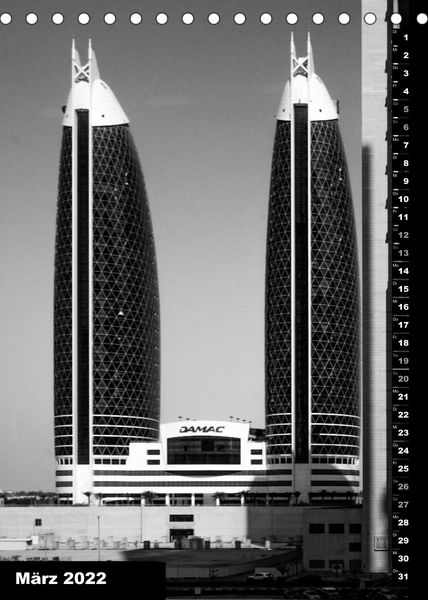 Produktbild: Dubai in schwarz wei&szlig; (Tischkalender 2022 DIN A5 hoch)