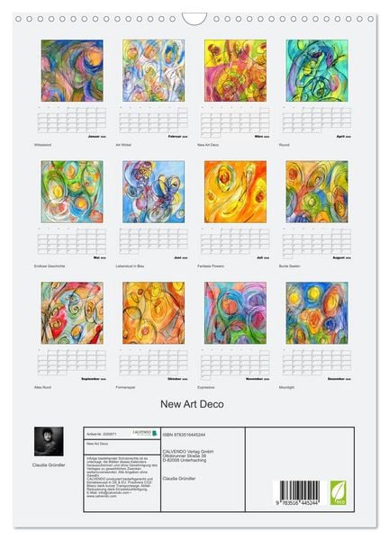 Produktbild: New Art Deco (Wandkalender 2026 DIN A3 hoch), CALVENDO Monatskalender