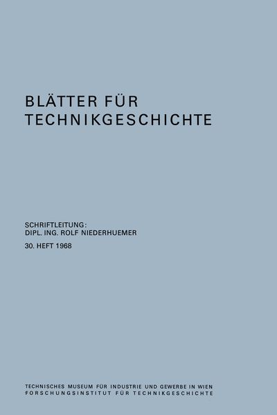Produktbild: Bl&auml;tter f&uuml;r Technikgeschichte