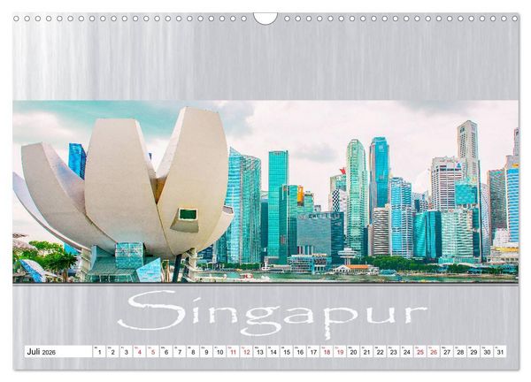 Produktbild: Singapur - Panoramablick (Wandkalender 2026 DIN A3 quer), CALVENDO Monatskalender