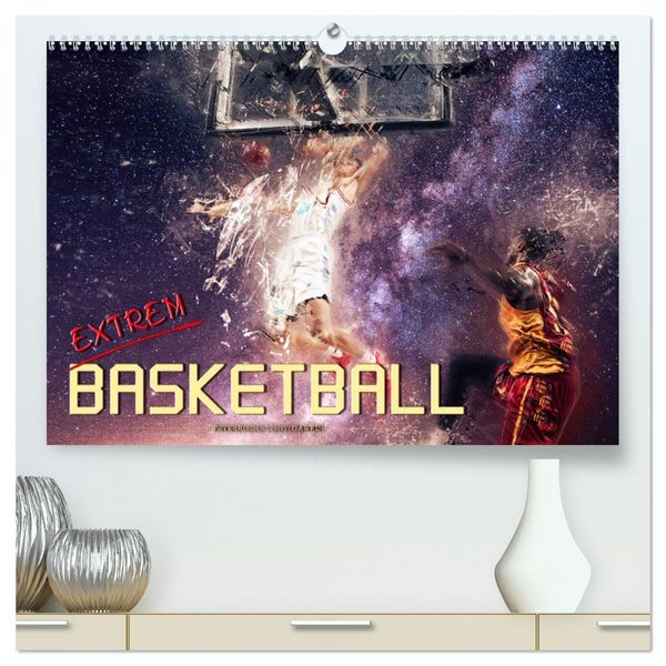 Basketball extrem (hochwertiger Premium Wandkalender 2026 DIN A2 quer), Kunstdruck in Hochglanz
