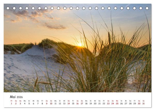 Produktbild: D&uuml;nen und Meer Nordseemomente (Tischkalender 2026 DIN A5 quer), CALVENDO Monatskalender