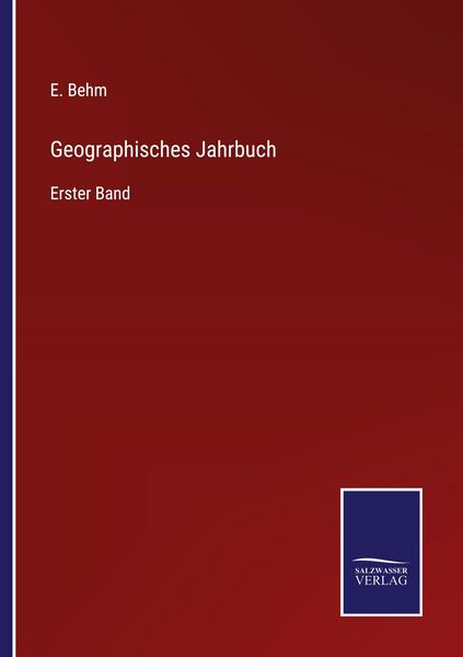 Produktbild: Geographisches Jahrbuch