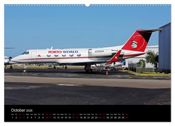 Produktbild: Bizjets (High Quality Premium Wall Calendar 2026 DIN A2 landscape),CALVENDO 12 Month Wall Calendar