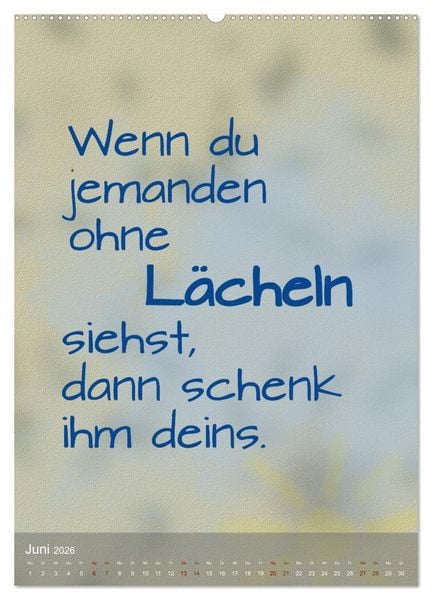 Produktbild: Heute ist ein guter Tag (Wandkalender 2026 DIN A2 hoch), CALVENDO Monatskalender