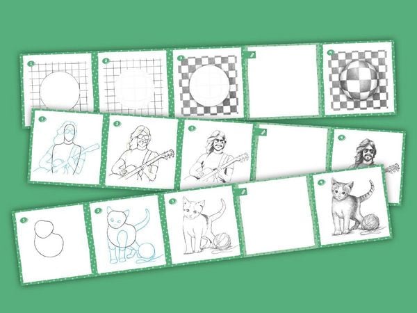 Produktbild: Die Kunst des Zeichnens f&uuml;r Kinder Zickzack-Zeichenkarten