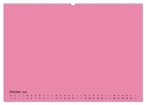 Produktbild: DIY Bastel-Kalender -Warme Pastell Farben- Zum Selbstgestalten (hochwertiger Premium Wandkalender 2026 DIN A2 quer), Kunstdruck in Hochglanz