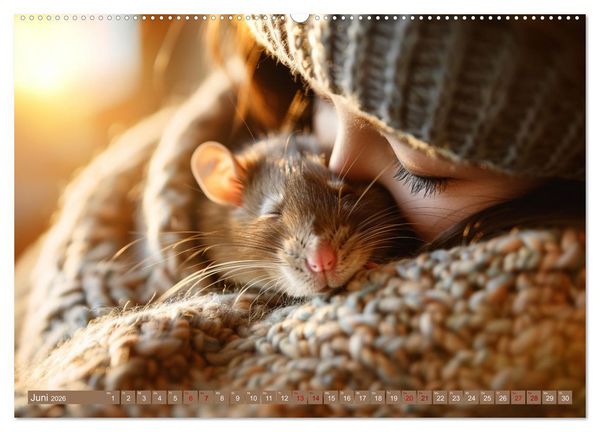 Produktbild: Mein bester Kumpel ist eine Ratte (hochwertiger Premium Wandkalender 2026 DIN A2 quer), Kunstdruck in Hochglanz