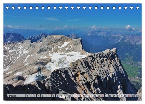 Produktbild: Zugspitze - Der h&ouml;chste Berg Deutschlands (Tischkalender 2026 DIN A5 quer), CALVENDO Monatskalender