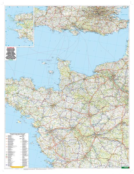 Frankreich Nord / France Nord 1 : 500 000. Autokarte, Straßenkarte