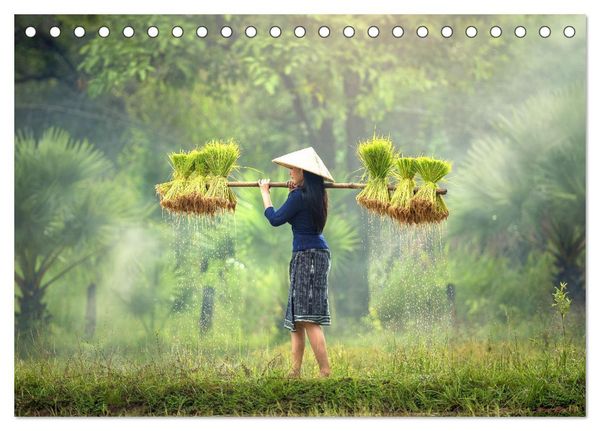 Produktbild: Landleben in S&uuml;dostasien. Menschen in Vietnam und Kambodscha (Tischkalender 2026 DIN A5 quer), CALVENDO Monatskalender