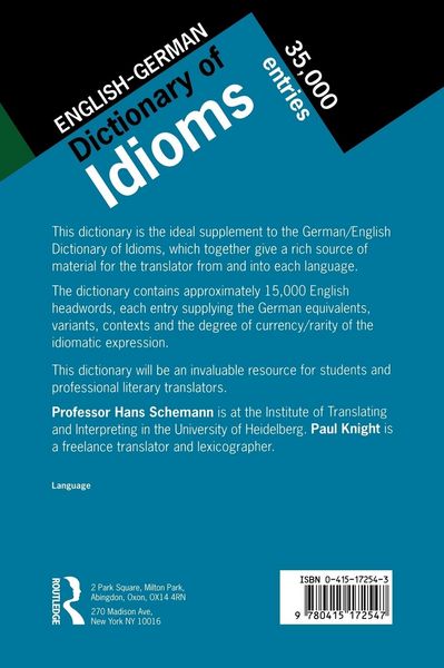 Produktbild: English/German Dictionary of Idioms